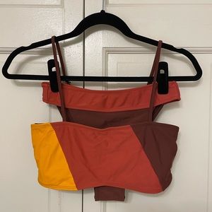 Ellejay Lauren color block bikini set